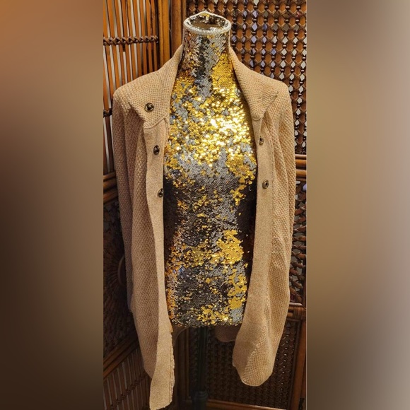 Warm royal ribbons sweater jacket cardigan with pockets - Picture 3 of 4